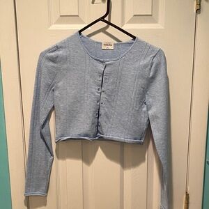Sunday Best Sky Blue Button-Up Cardigan